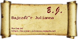 Bajczár Julianna névjegykártya